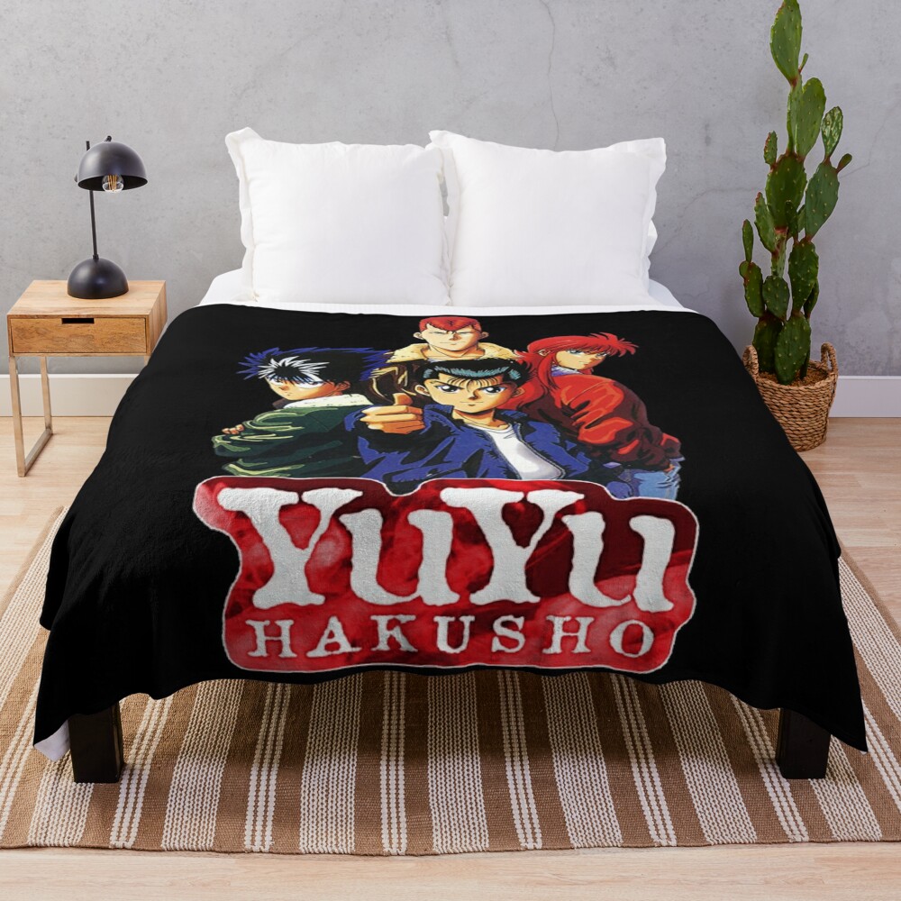 Love Yu Hakusho Anime Characters Design Throw Blanket - YuYu Hakusho Merch