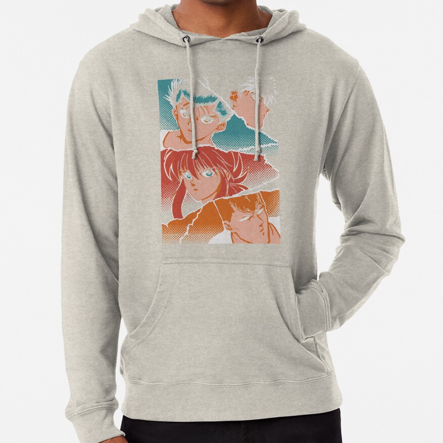 ssrcolightweight hoodiemensoatmeal heatherfrontsquare productx1000 bgf8f8f8 21 - YuYu Hakusho Store