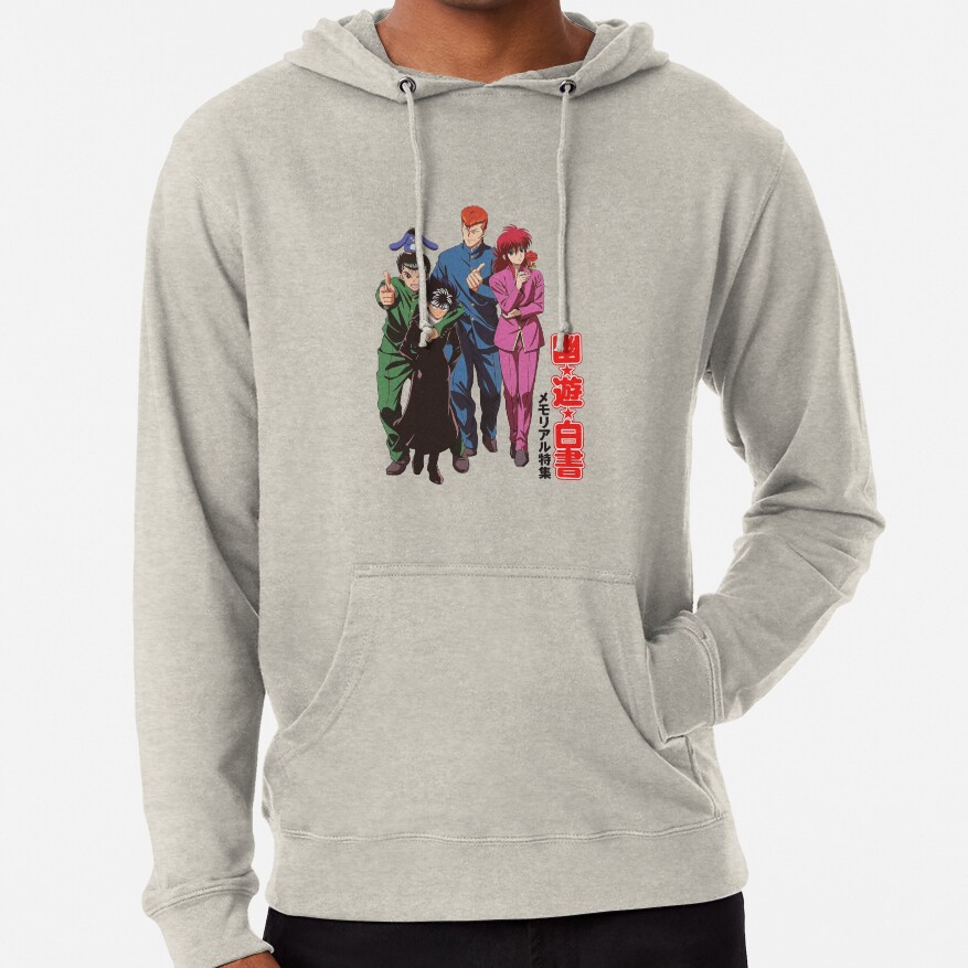 ssrcolightweight hoodiemensoatmeal heatherfrontsquare productx1000 bgf8f8f8 - YuYu Hakusho Store