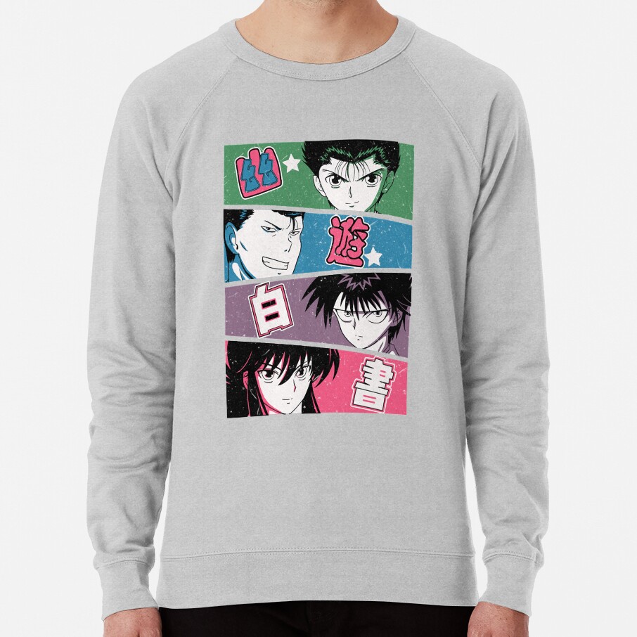 ssrcolightweight sweatshirtmensheather greyfrontsquare productx1000 bgf8f8f8 17 - YuYu Hakusho Store