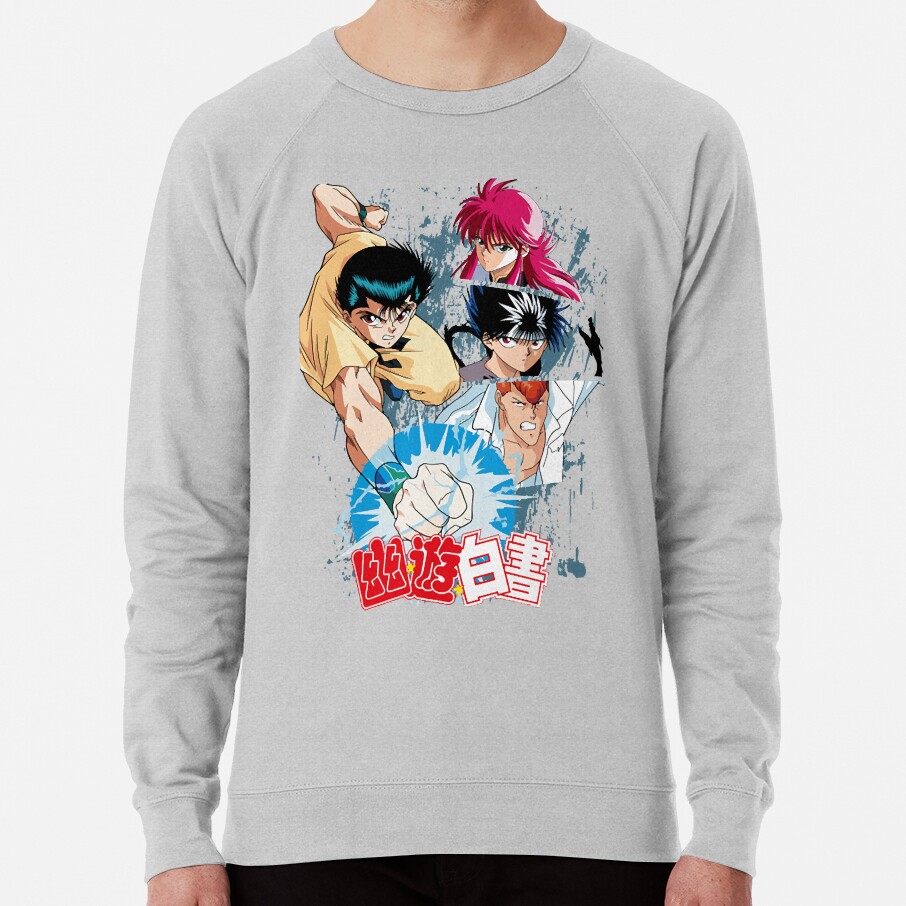 ssrcolightweight sweatshirtmensheather greyfrontsquare productx1000 bgf8f8f8 33 - YuYu Hakusho Store