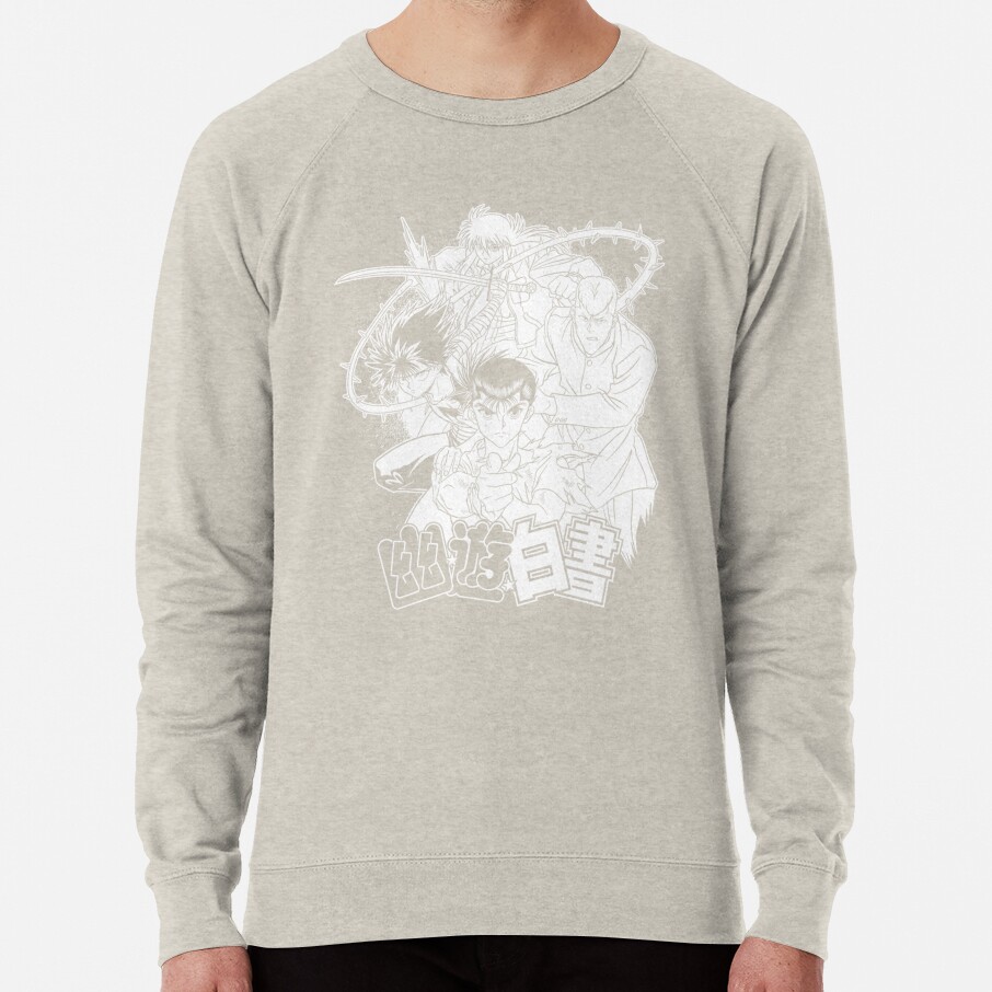 ssrcolightweight sweatshirtmensoatmeal heatherfrontsquare productx1000 bgf8f8f8 12 - YuYu Hakusho Store