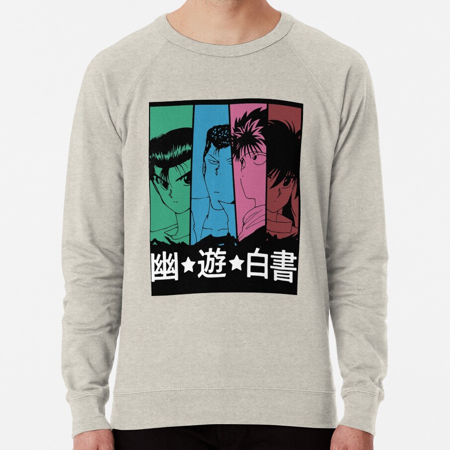 ssrcolightweight sweatshirtmensoatmeal heatherfrontsquare productx1000 bgf8f8f8 28 - YuYu Hakusho Store