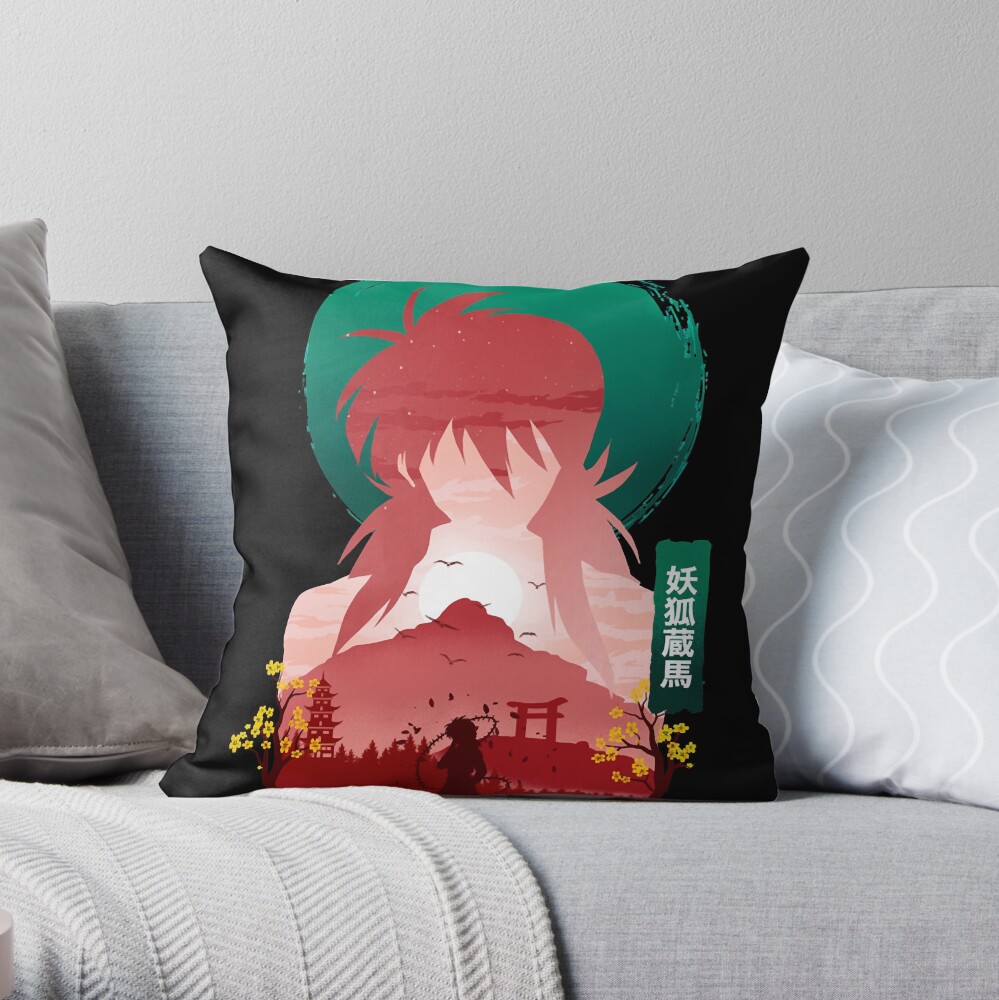Yuyu Hakusho Kurama Throw Pillow