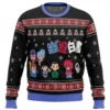 Ghost Fighter Yu Yu Hakusho Chibis Ugly Christmas Sweater front mockup - YuYu Hakusho Store