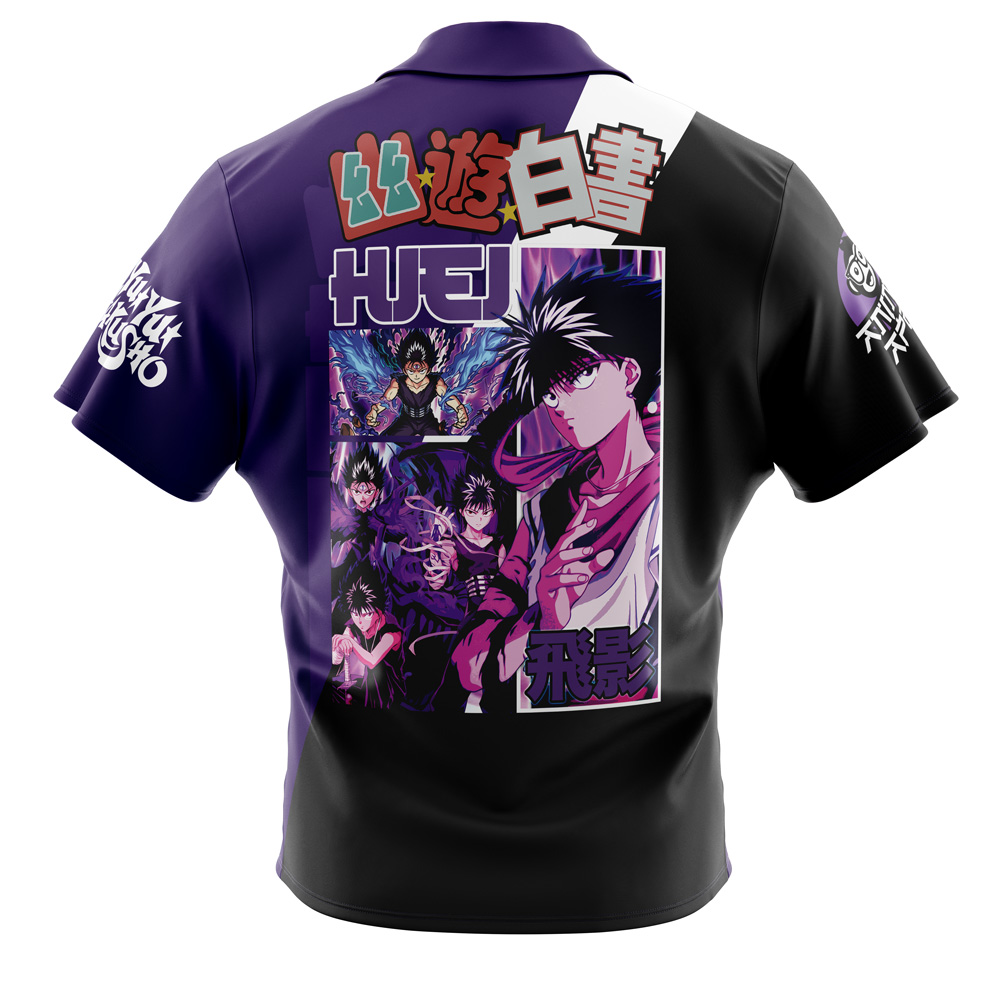 Hiei Yuyu Hakusho Short Sleeve Hawaiian Shirtt BACK Mockup - YuYu Hakusho Store