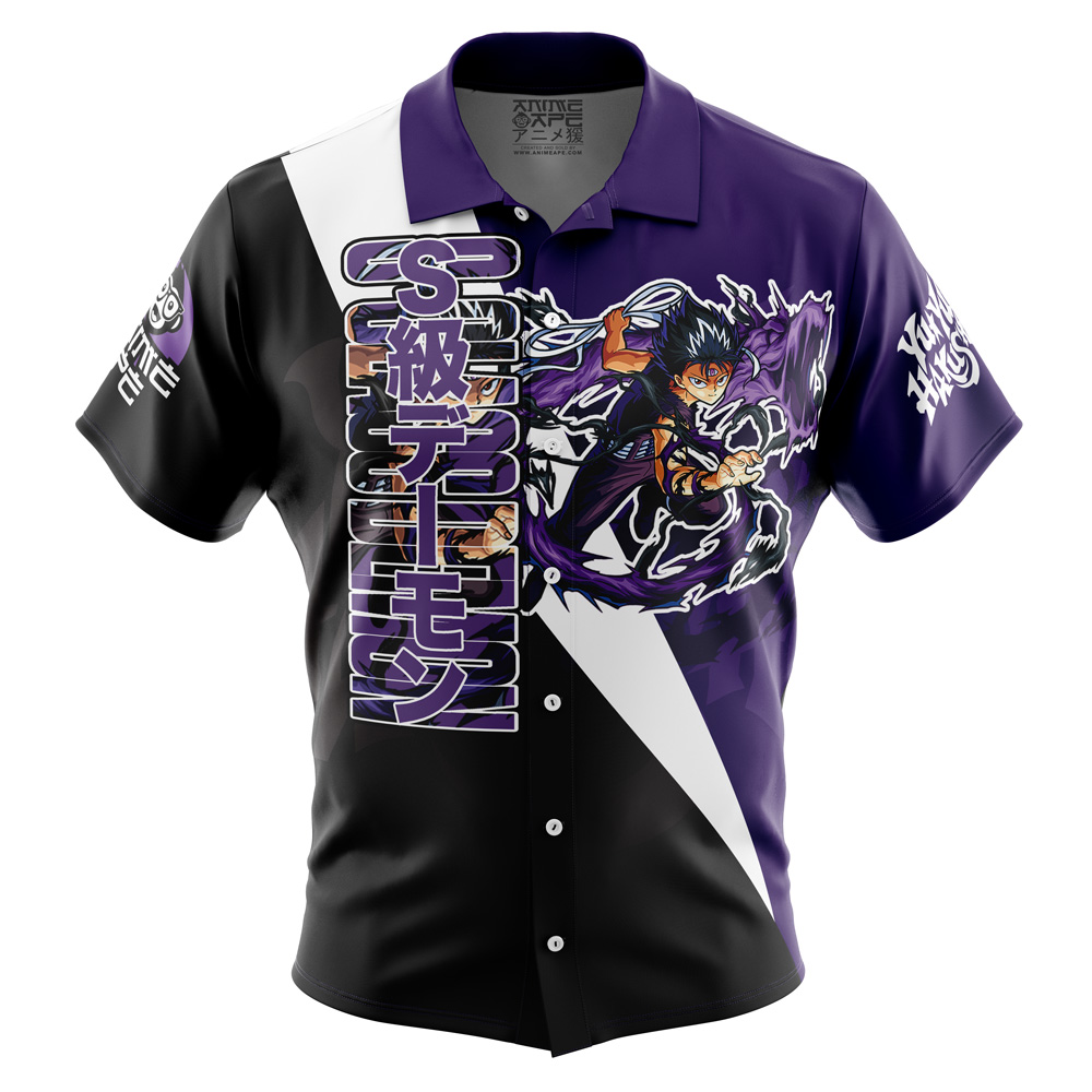 Hiei Yuyu Hakusho Button Up Hawaiian Shirt
