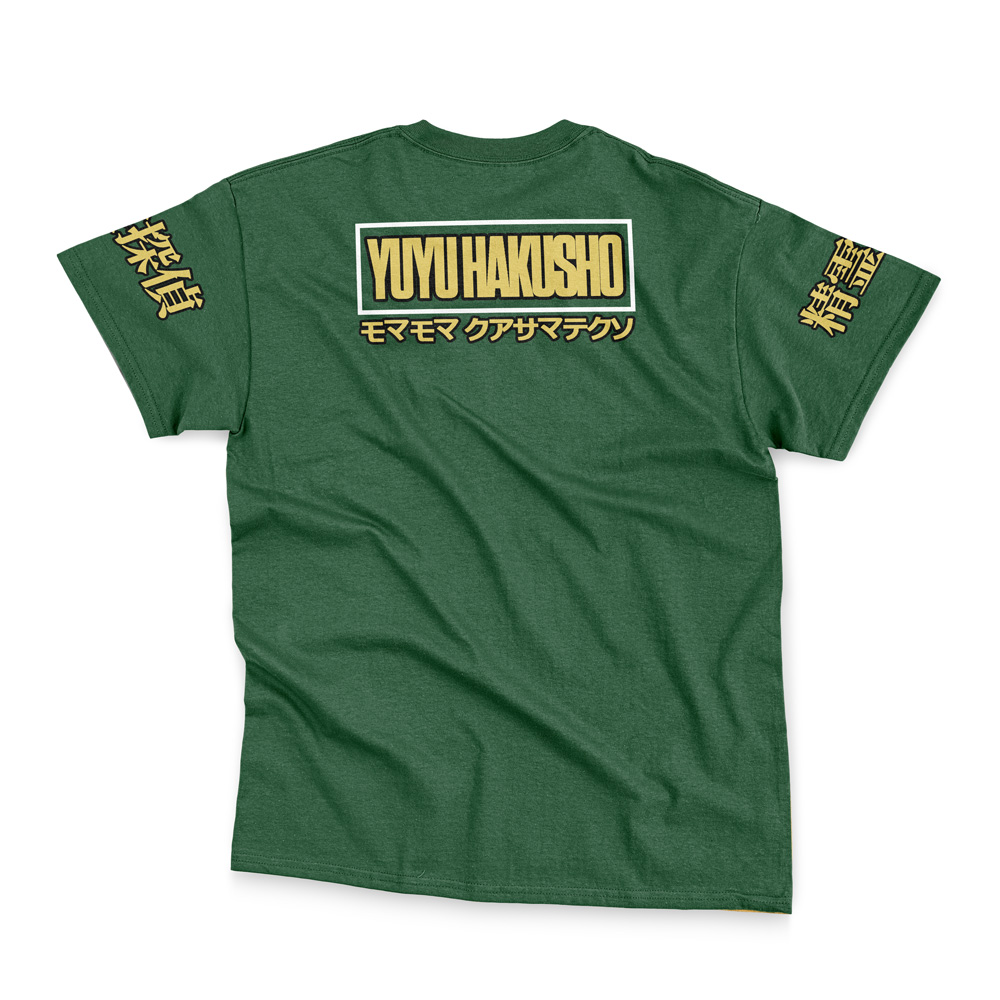 yusuke Streetwear T Shirt Back wrinkly 3 - YuYu Hakusho Store